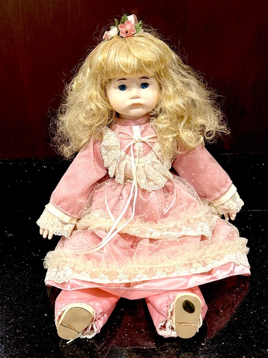 Seymour Mann Other - Vtg 1989 Seymour Mann Porcelain Doll Bisque Connoisseur Collection Pink Lace